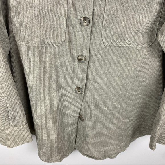 J. NNA Aztec Southwestern Corduroy Shacket Large Grey - Picture 14 of 14